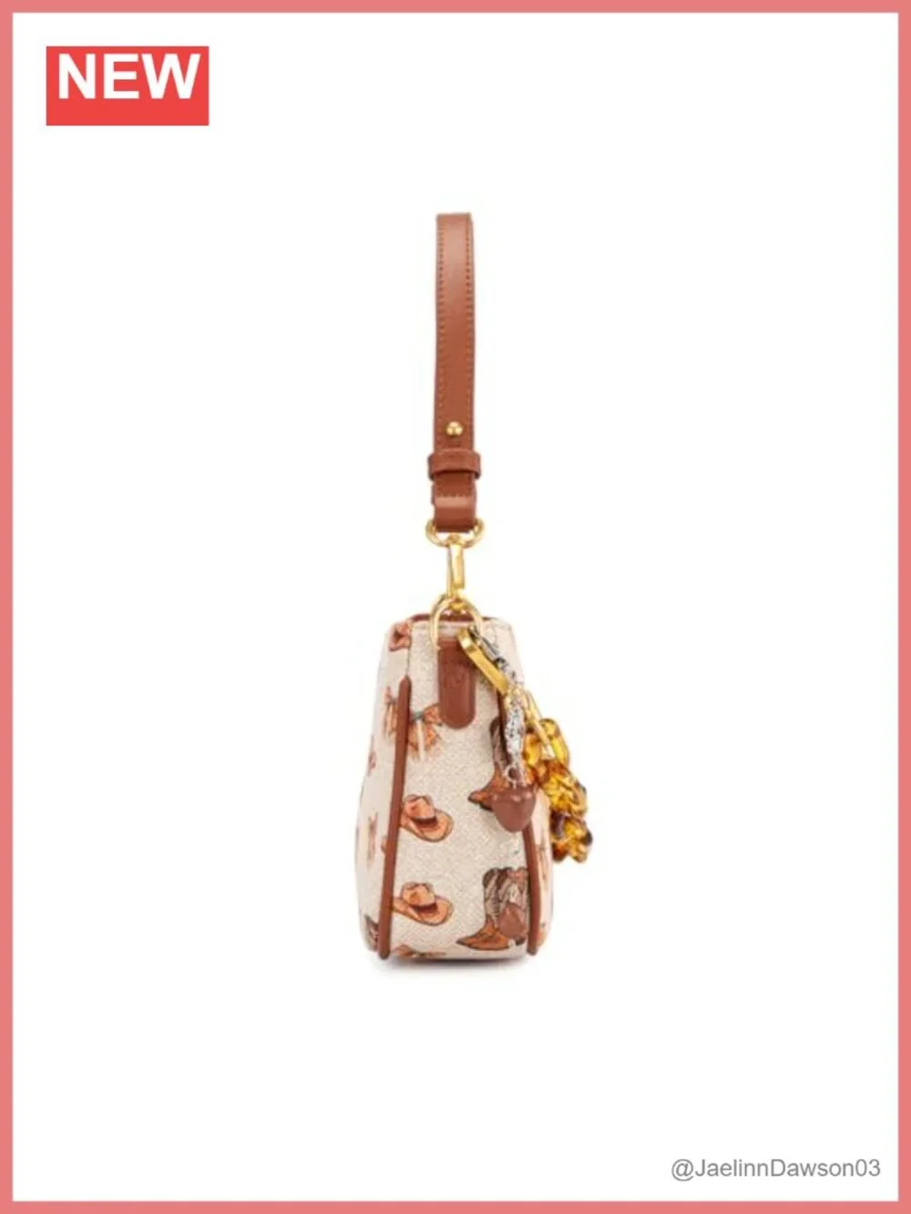 Canvas Hobo Shoulder Bag with Chain Strap and Zipper Closure